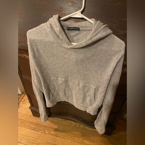 Brandy Melville waffle hooded shirt